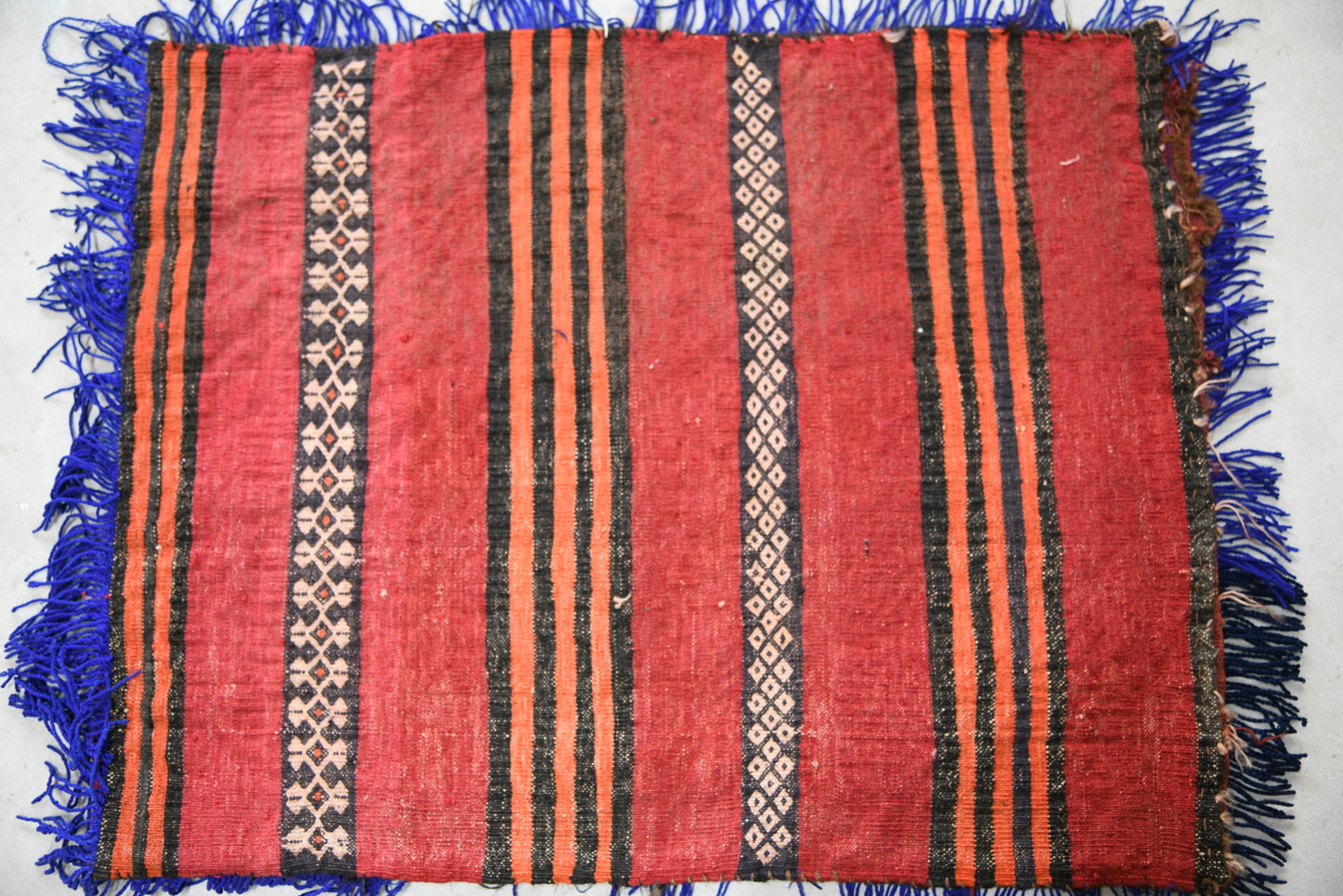 Afghan Red Saddle Bag Cushion Cover