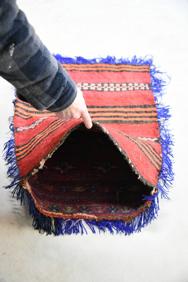 Afghan Red Saddle Bag Cushion Cover