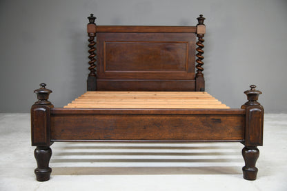 Antique Mahogany Double Bed Frame