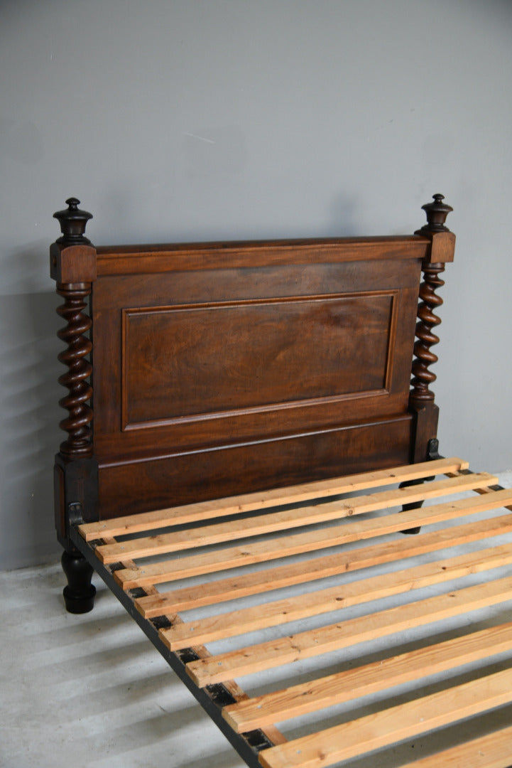 Antique Mahogany Double Bed Frame