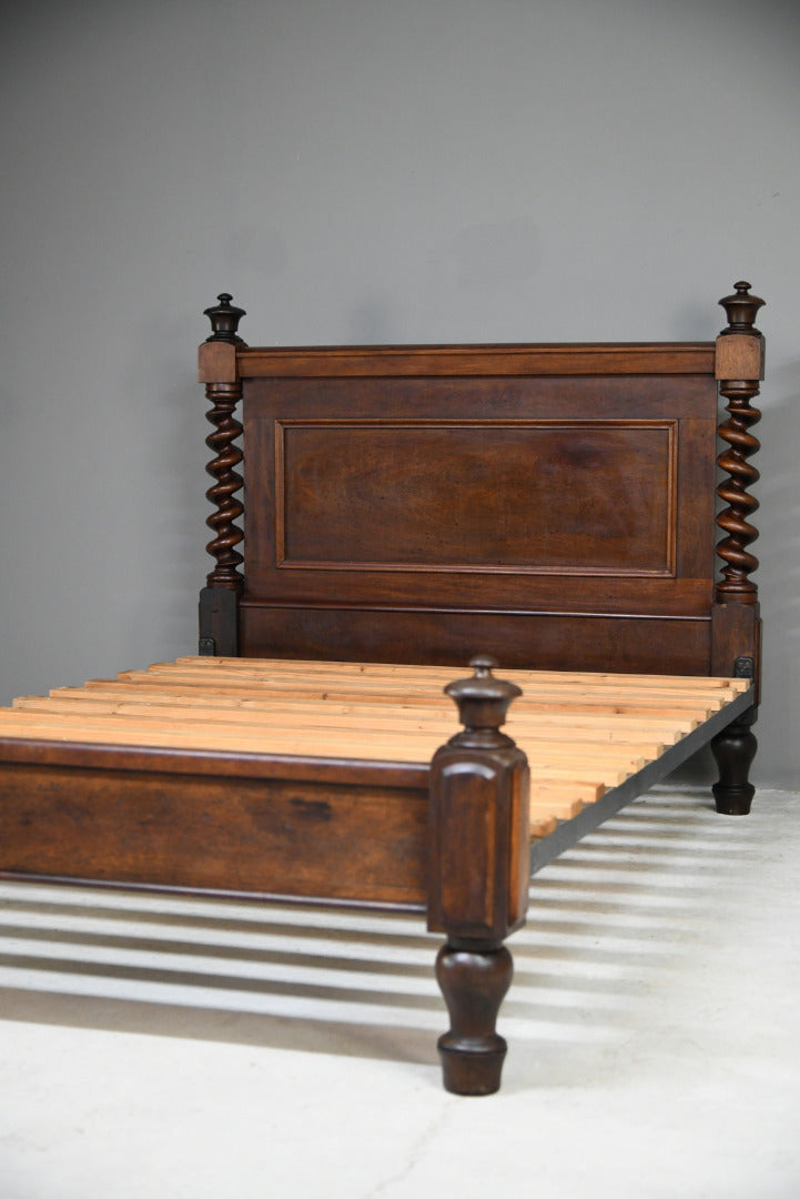 Antique Mahogany Double Bed Frame