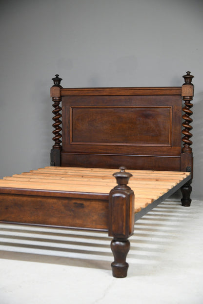 Antique Mahogany Double Bed Frame
