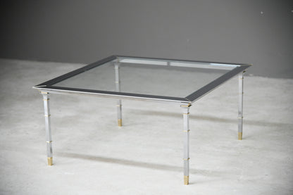 Italian Style Chrome & Brass Coffee Table