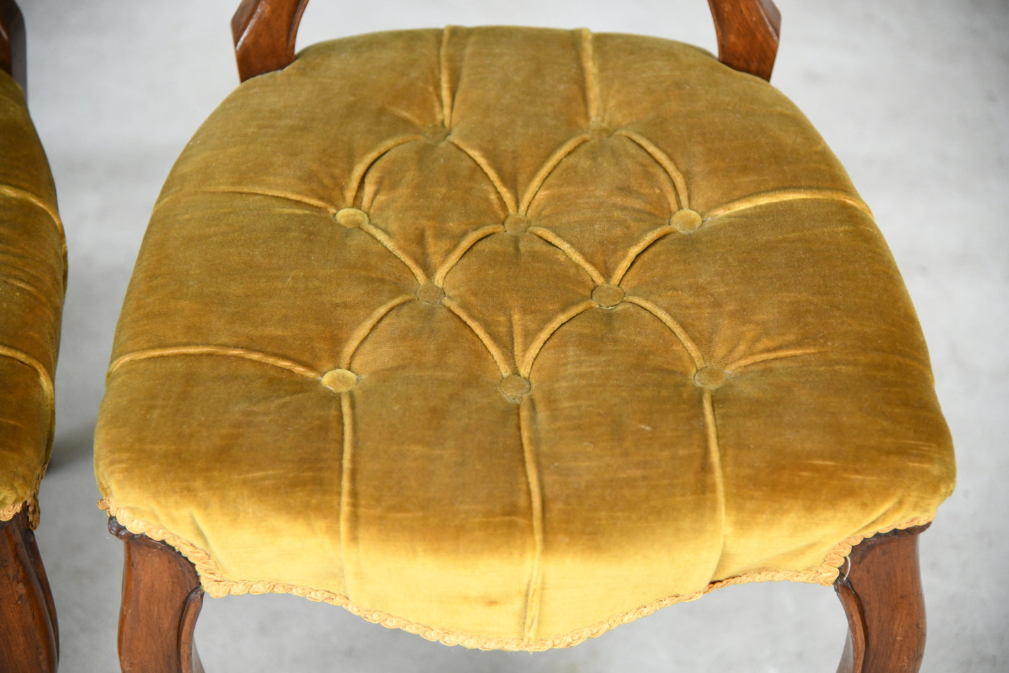 Pair Victorian Style Balloon Back Chairs