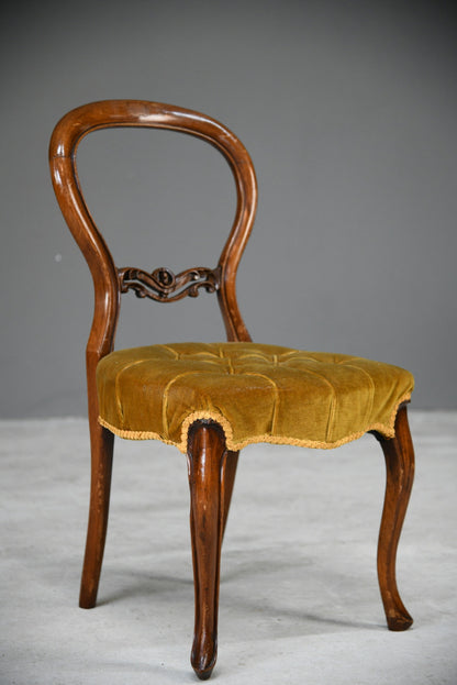 Single Victorian Style Balloon Back Chairs