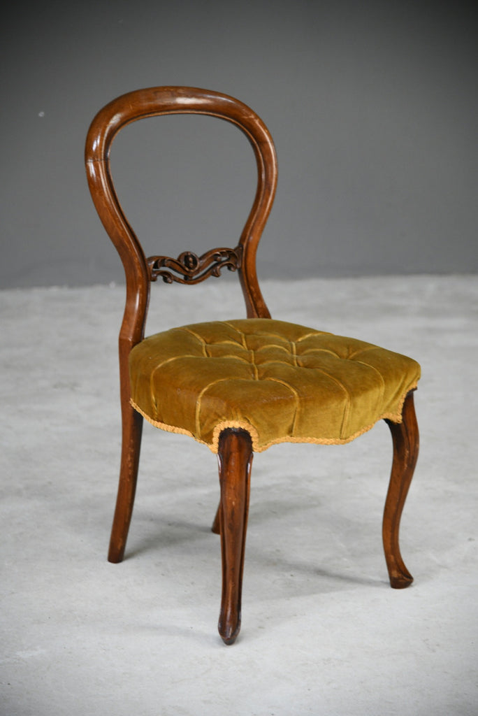 Single Victorian Style Balloon Back Chairs