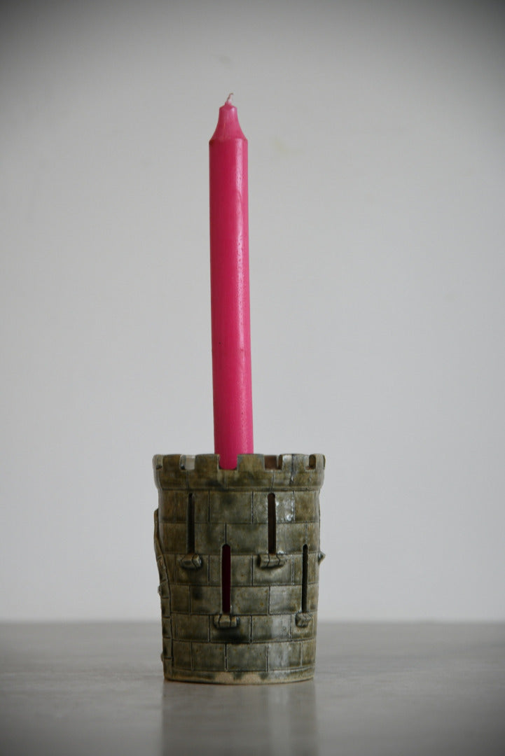 Pottery Castle Candle Holder