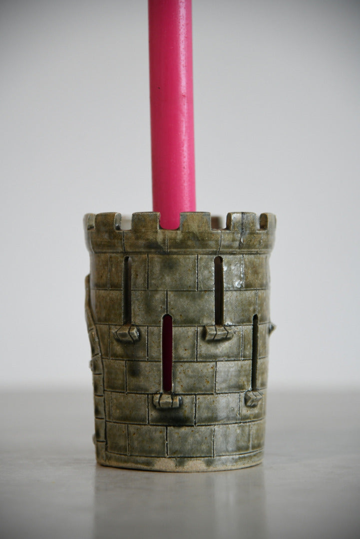 Pottery Castle Candle Holder