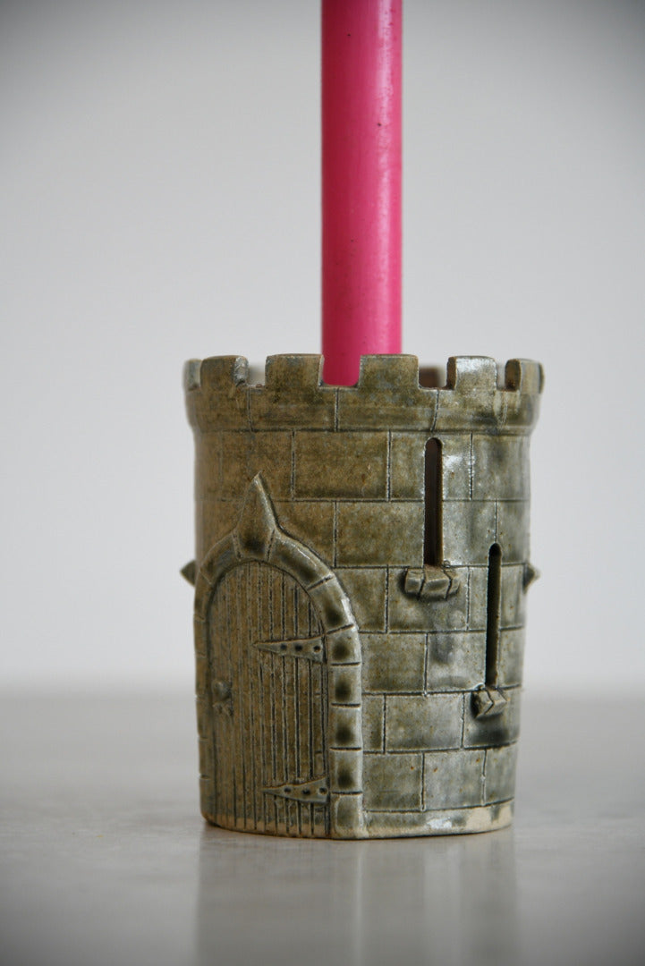Pottery Castle Candle Holder