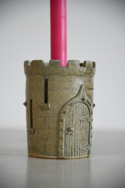 Pottery Castle Candle Holder