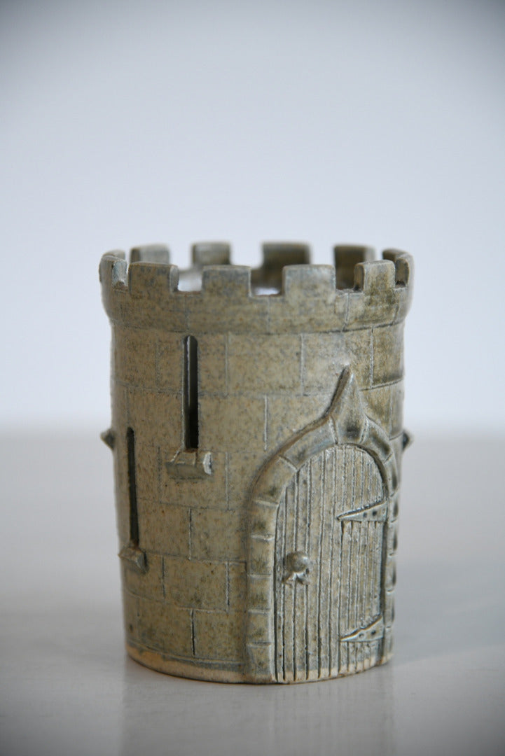 Pottery Castle Candle Holder