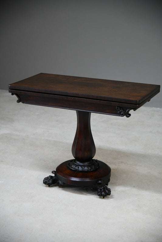 William IV Rosewood Games Table