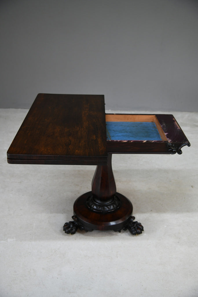 William IV Rosewood Games Table