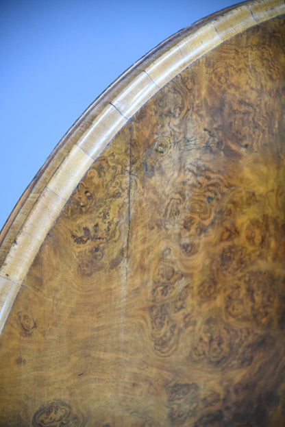 Antique Victorian Burr Walnut Tilt Top Table