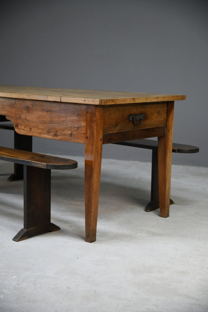 French Fruitwood Rustic Kitchen Table