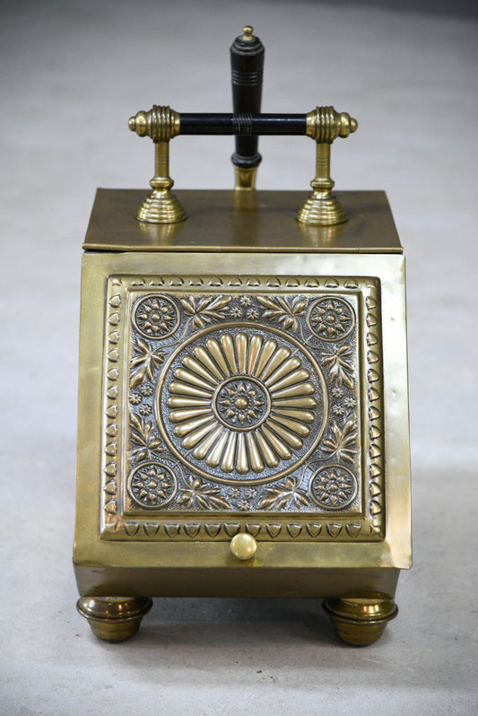 Henry Loveridge Arts & Crafts Brass Coal Scuttle