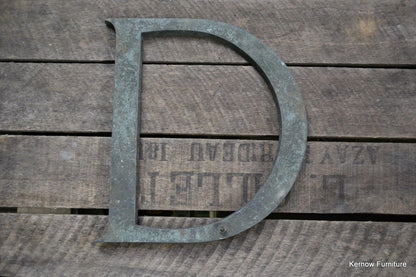 Vintage D Shop Letter - Kernow Furniture