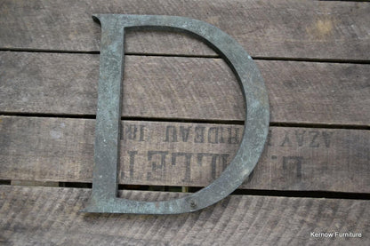 Vintage D Shop Letter - Kernow Furniture