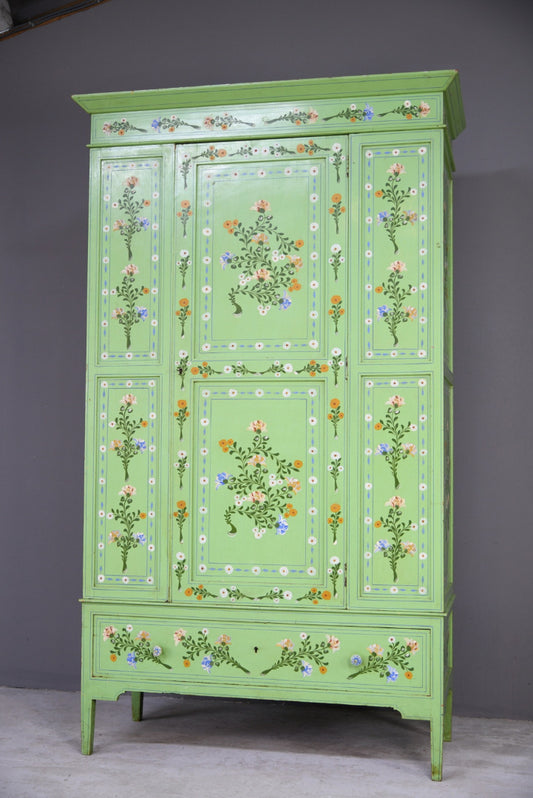 Vintage Painted Pine Wardrobe