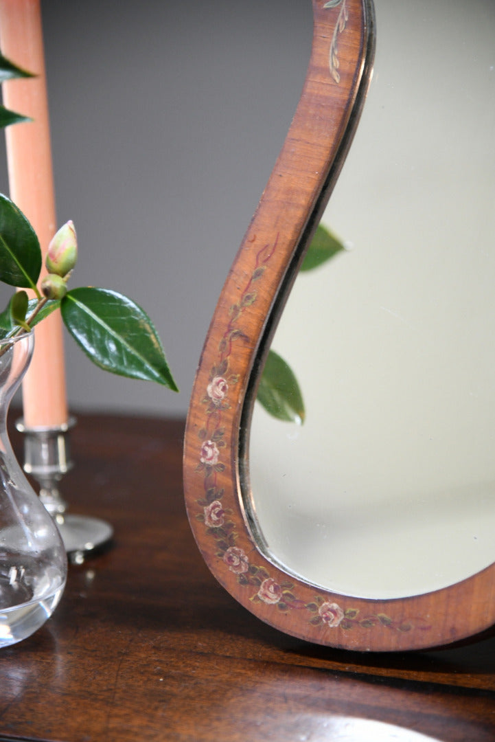 Hand Painted Floral Easel Mirror