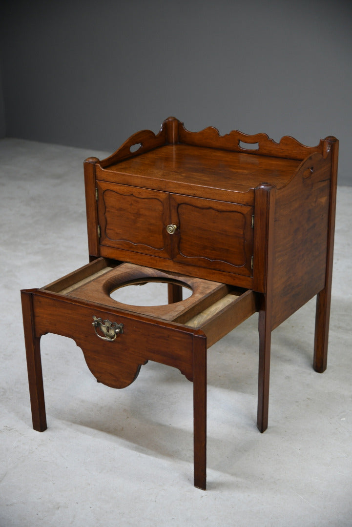 Georgian Mahogany Bedside Table Commode