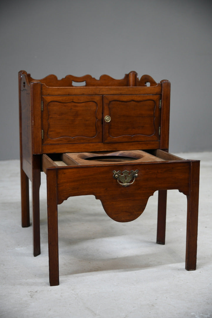 Georgian Mahogany Bedside Table Commode