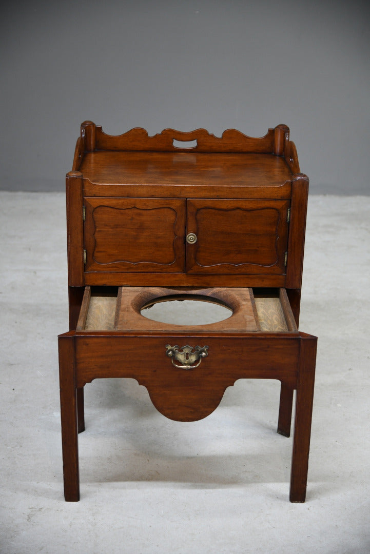 Georgian Mahogany Bedside Table Commode