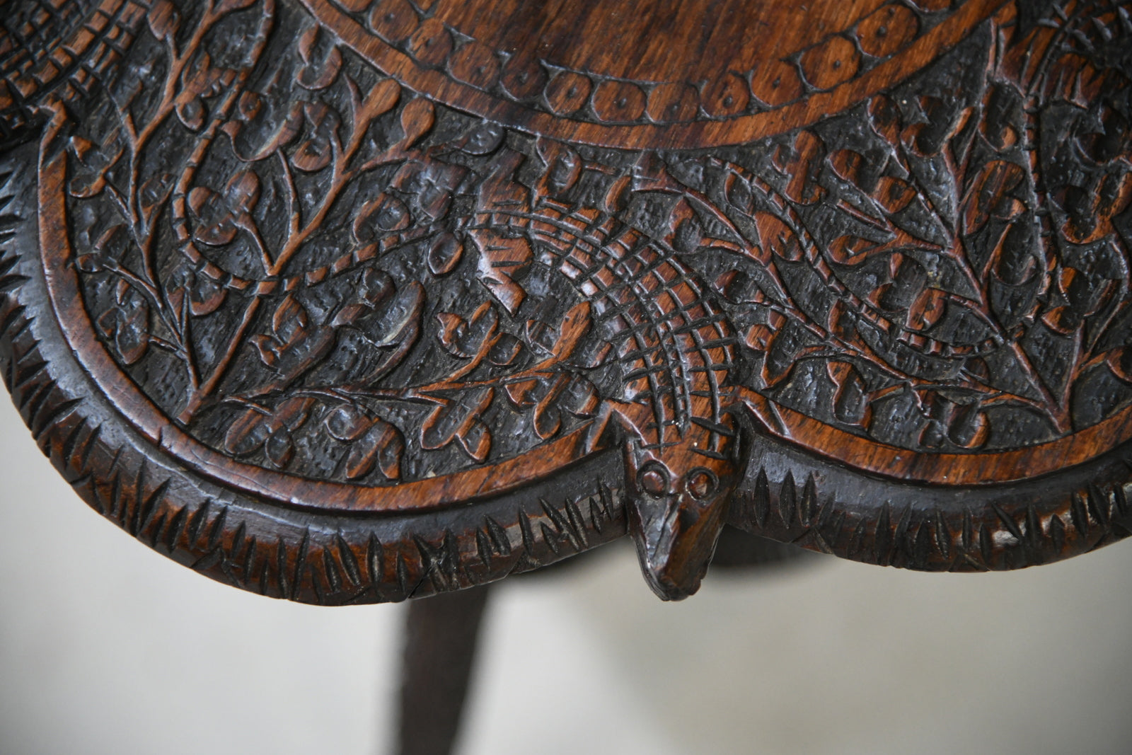 Carved  Indian Padouk Table