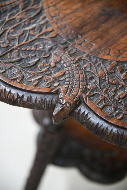 Carved  Indian Padouk Table