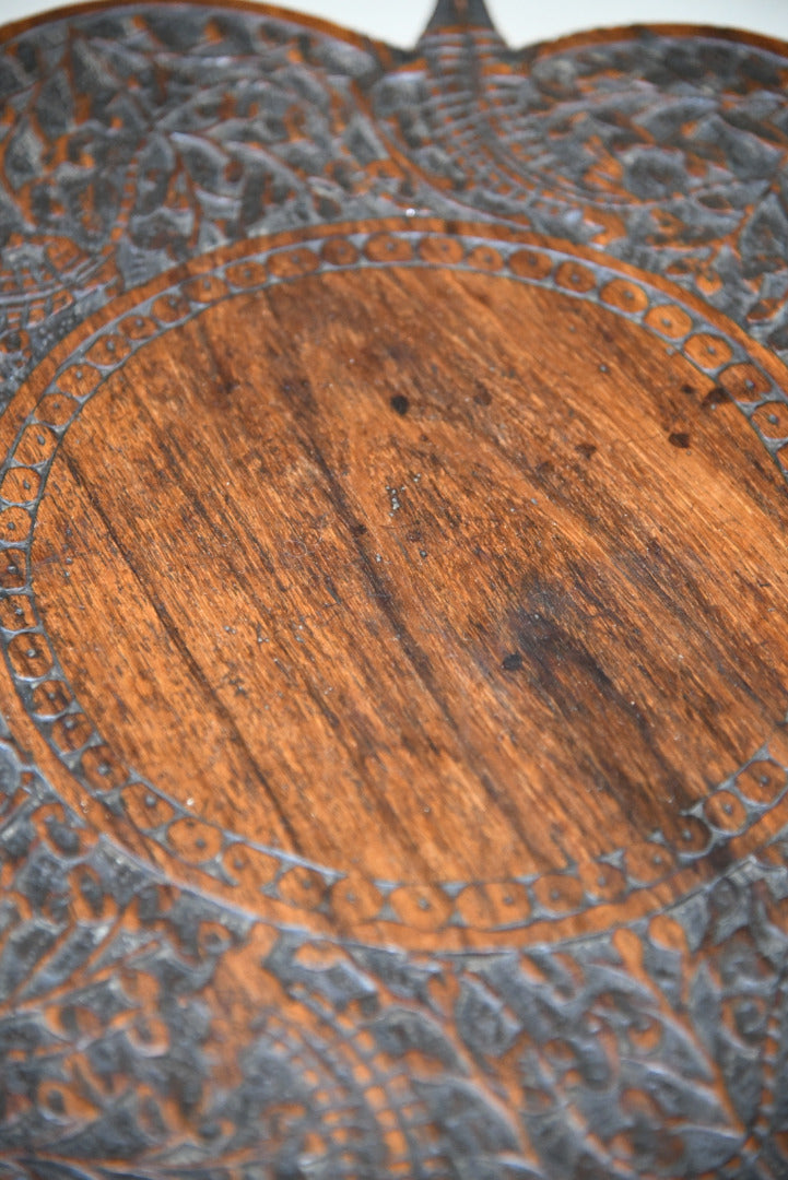 Carved  Indian Padouk Table