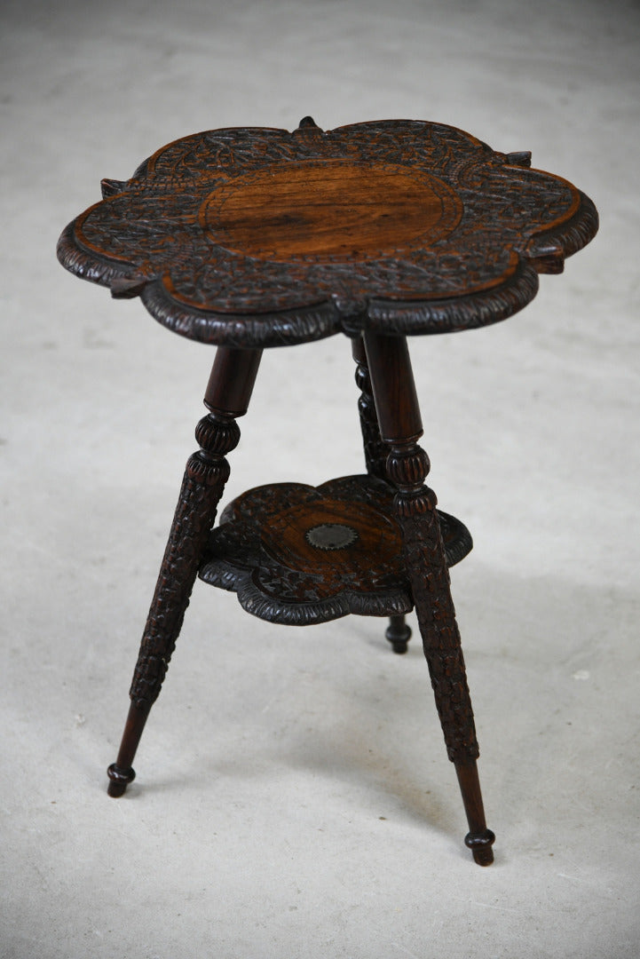 Carved  Indian Padouk Table