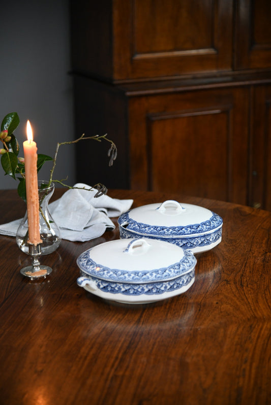 Pair Vintage Empire Ware Serving Tureen