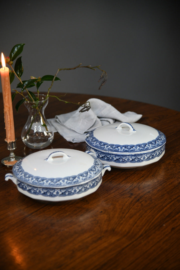 Pair Vintage Empire Ware Serving Tureen