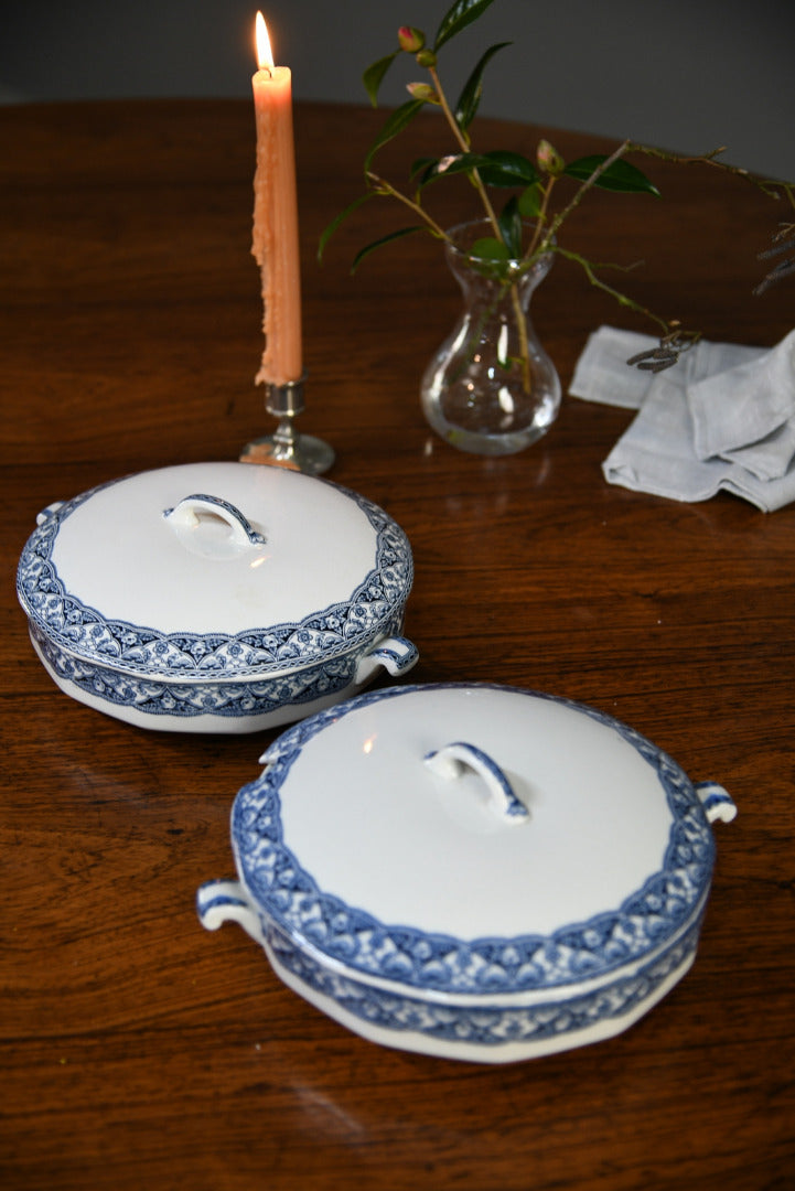 Pair Vintage Empire Ware Serving Tureen