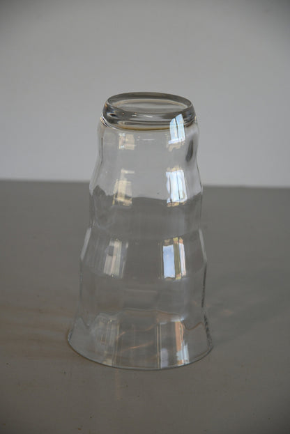 Large Ribbed Glass Vase