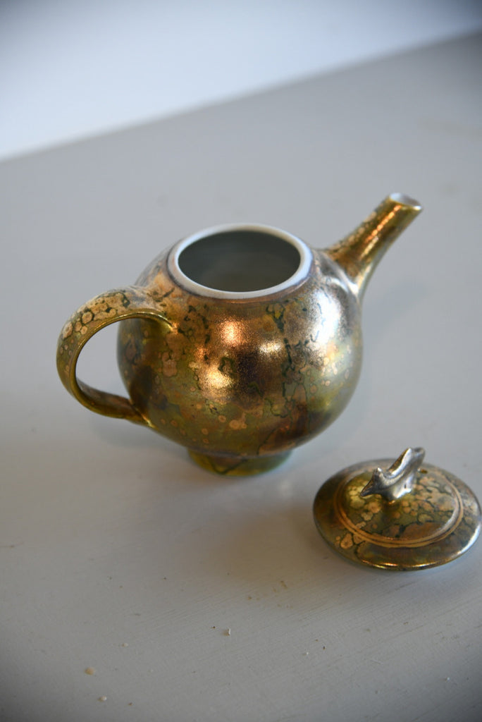 Oriental Gold Teapot Fish Handle
