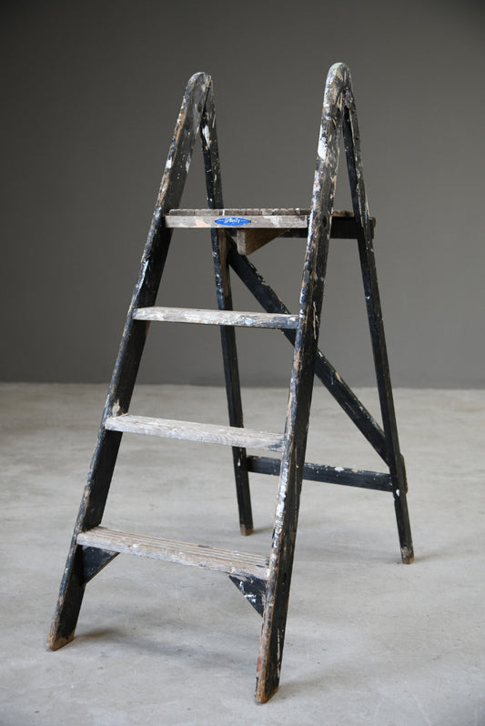 Vintage Rustic Wooden Step Ladder