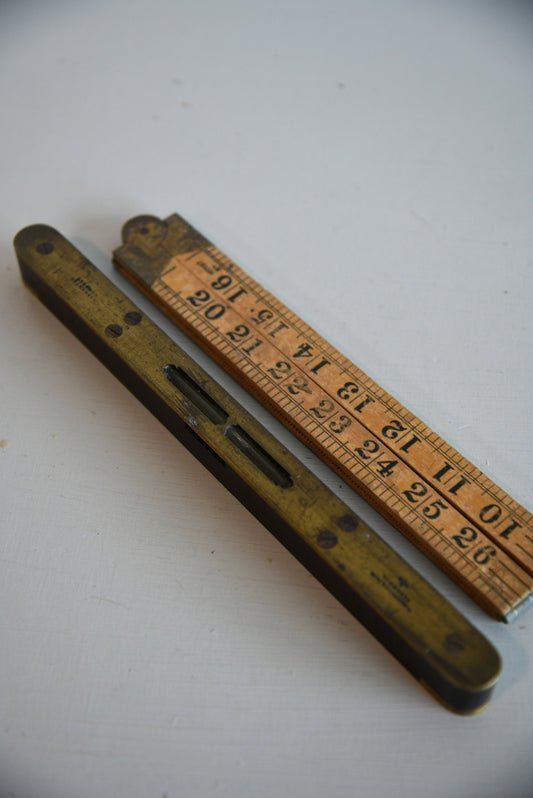 Boxwood Rule & Mahogany Level