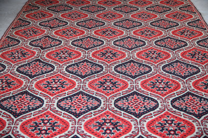 Red Eastern Wool Turkish Flatweave Rug