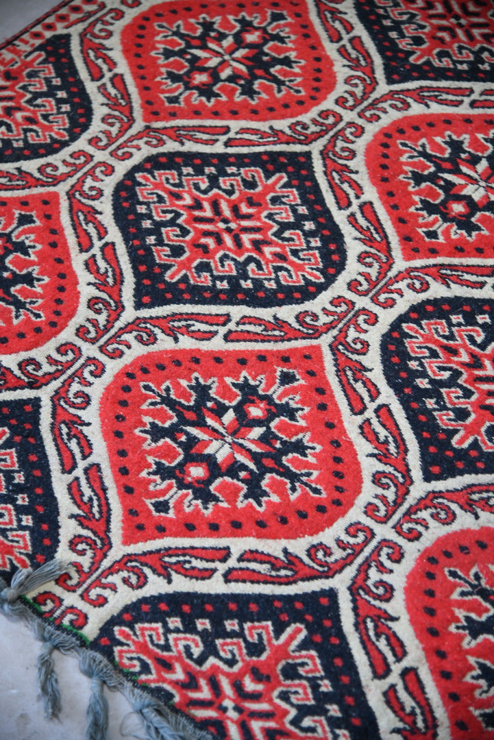 Red Eastern Wool Turkish Flatweave Rug