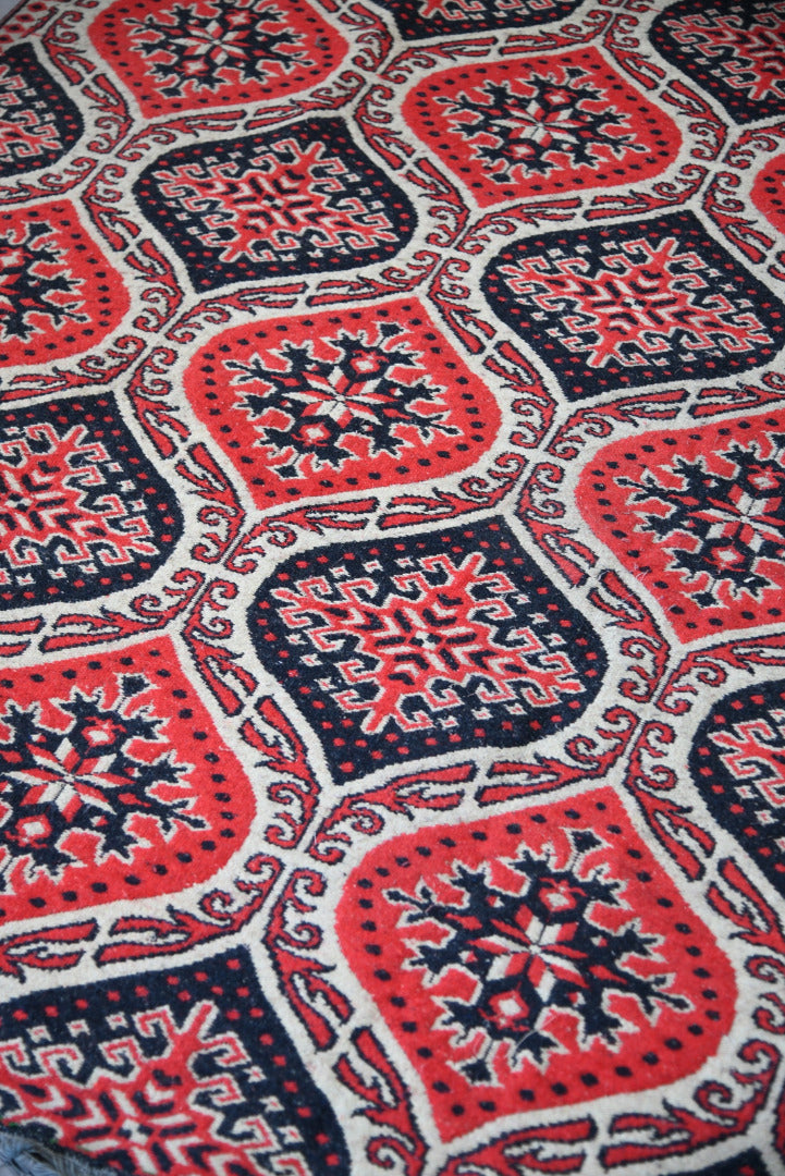 Red Eastern Wool Turkish Flatweave Rug