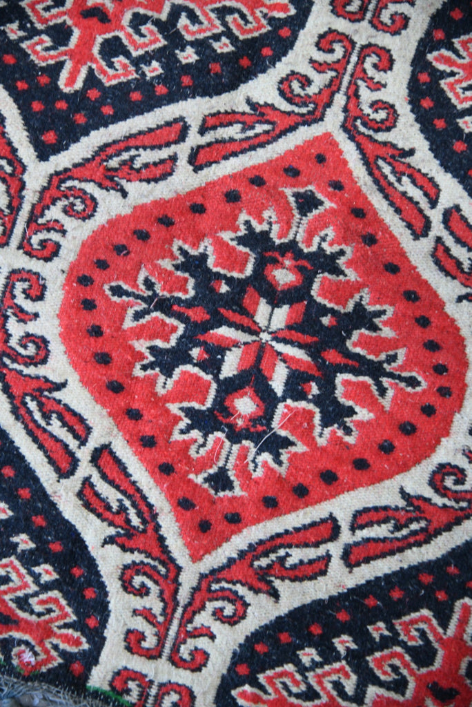 Red Eastern Wool Turkish Flatweave Rug