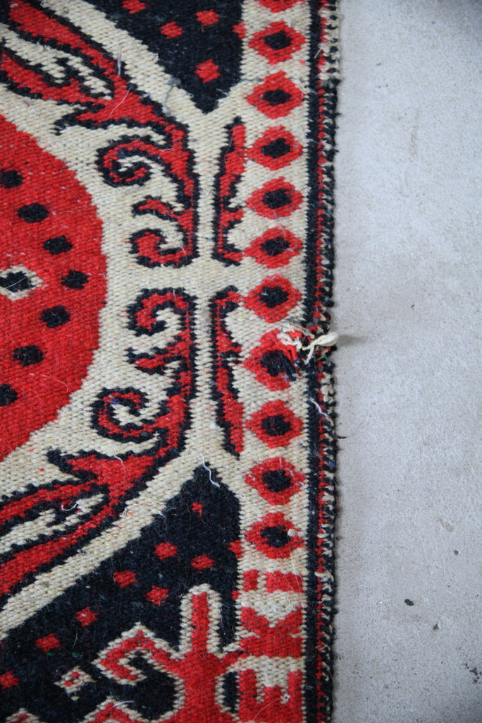 Red Eastern Wool Turkish Flatweave Rug