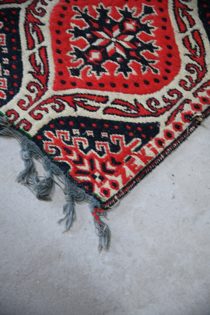 Red Eastern Wool Turkish Flatweave Rug