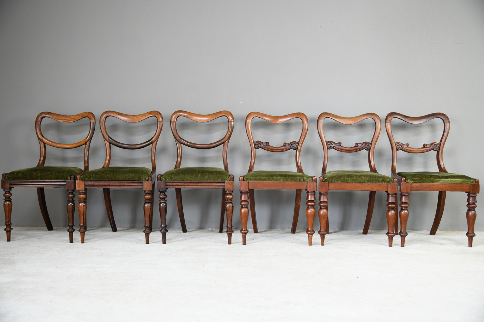 6 Harlequin Victorian Rosewood Dining Chairs