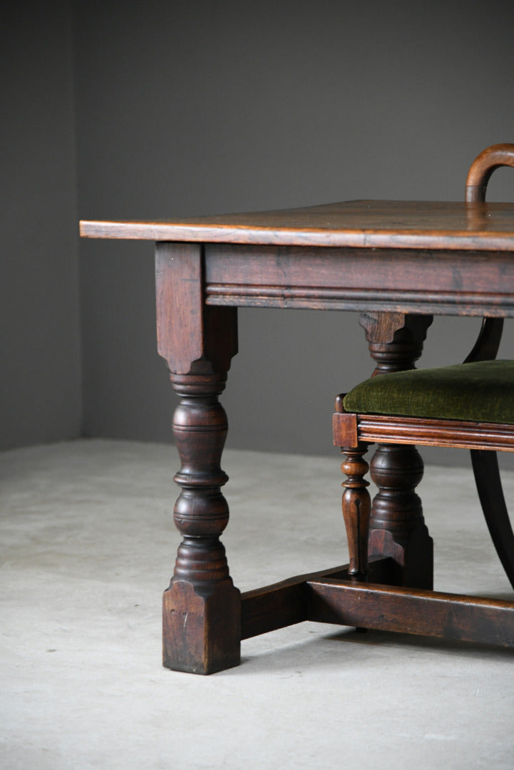 17th Century Style Oak Refectory Dining Kitchen Rustic Country Table