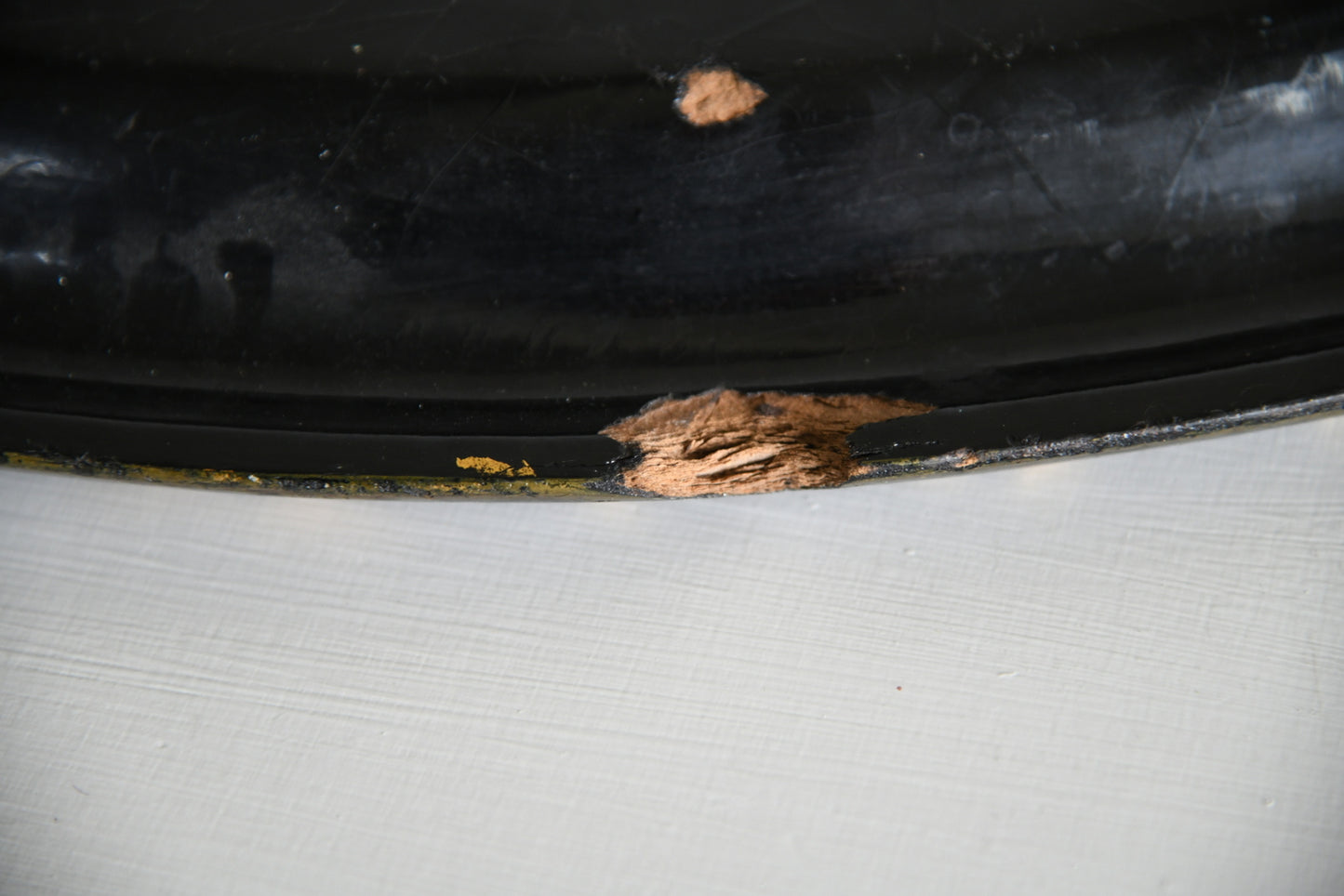 Black & Gilded Papier Mache Tray