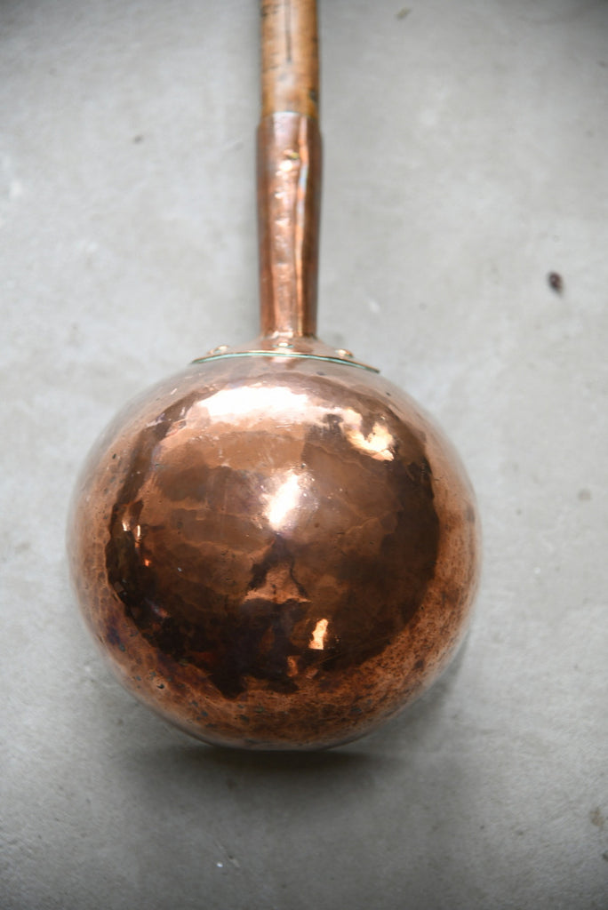 Large Antique Hammered Copper Ladle