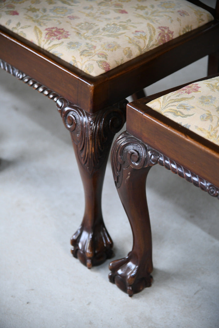 4 Chippendale Style Dining Chairs