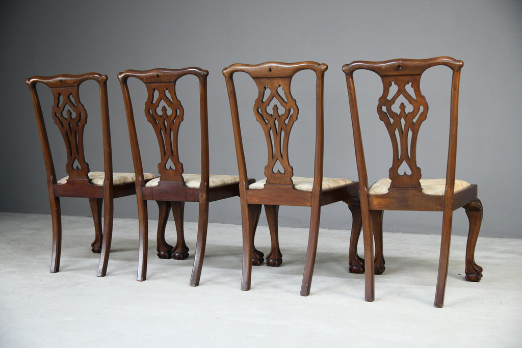 4 Chippendale Style Dining Chairs